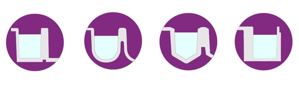 Fig. 7: Different well bottom shapes.