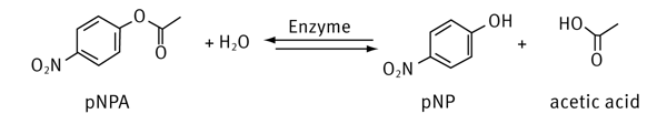 Fig. 1: Scheme of the pNPA assay.