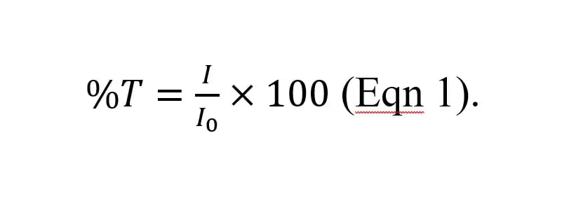 Equation 1: Transmittance