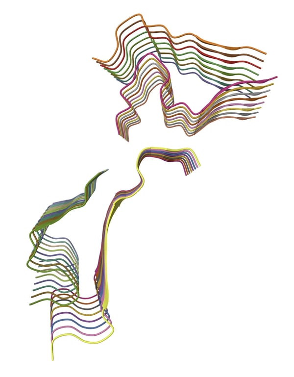 Fig. 7: Three-dimensional structure of insulin amyloid-like fibrils. Credit: Image from the RCSB PDB (RCSB.org) of PDB – 8SBD: Wang L et al. Structural basis of insulin fibrillation. Sci Adv. 2023 Sep 15;9(37):eadi1057. doi: 10.1126/sciadv.adi1057. Epub 2023 Sep 15. PMID: 37713485; PMCID: PMC10881025.