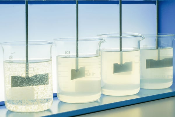 Fig. 2: turbidity is caused by the presence of solid insoluble particles in a solution.