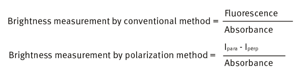 Formula 1: Normalisation of the fluorescence values to the number of cells