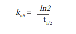 Dissociation rate koff