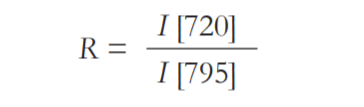 Formula 1: Ratiometric calculation free bilirubin