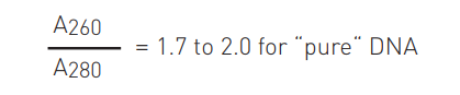 Formula: Absorbance ratio