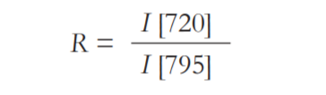 Formula 1: Ratiometric calculation free bilirubin