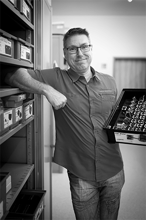 Markus Kammerer with some parts of a reader Markus Kammerer with some parts of a reader