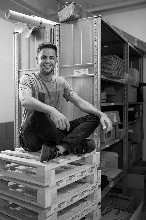 Niko Koupritzas on pallets Niko Koupritzas on pallets